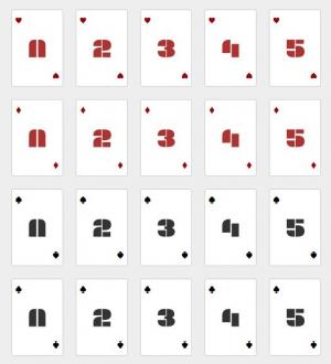 CSS网格排版展示一副扑克纸牌