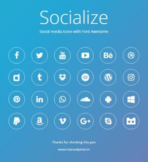 常用的iOS风格的社交媒体图标