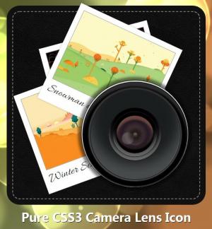 照片App软件的CSS3相机镜头图标