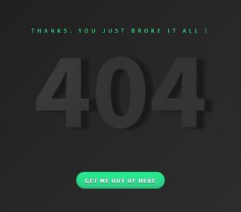 随鼠标移动阴影方向指向的404页面