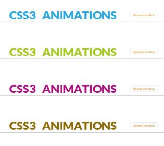 多种不同的纯CSS文本动画设计