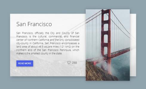 图文布局背景图像放大旧金山卡片