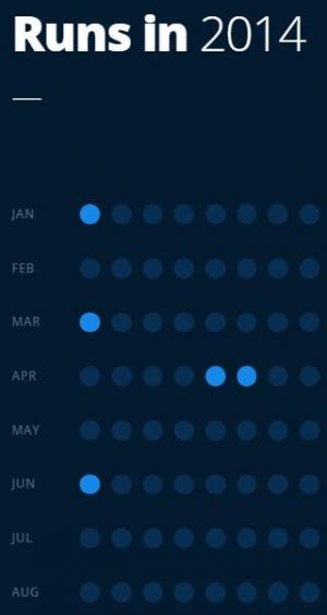 创新设计LED版2014年运日历表