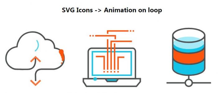 CSS3各种简笔画SVG循环动画图标