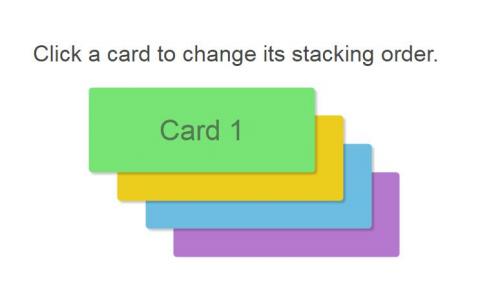 悬停展缩放展示重新排列堆叠的卡片