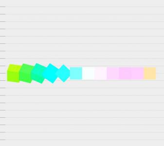 CSS动画实现3D彩色方块旋转展开效果