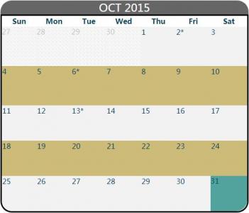 HTML5制作圆角大气的日历表格示例