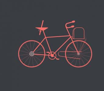 纯CSS3红色自行车行驶动画效果