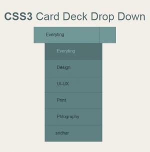 平面设计大气的CSS3卡片组下拉