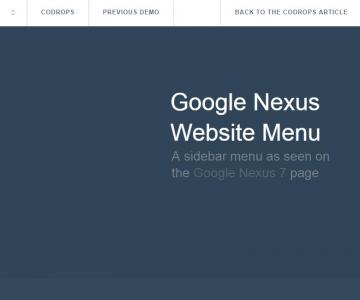 仿Google Nexus网站的侧边栏菜单