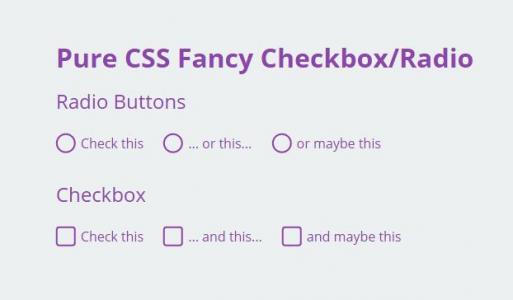 纯CSS制作花式复选框和单选框按钮