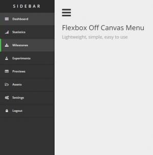 Flexbox制作可关闭侧边画布菜单