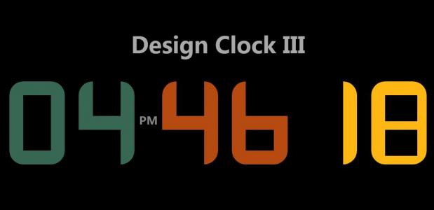 HTML+CSS含渐变色的LED设计时钟