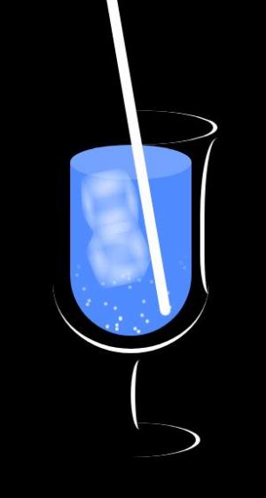 动画设计酒杯中的冰块在不断的搅拌