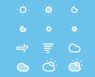 CSS3绘制多种SVG动态天气图标