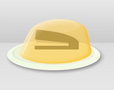 CSS动画设计淡黄色透明果冻画像