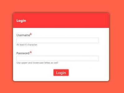 UI设计红色风格的HTML5用户登录框
