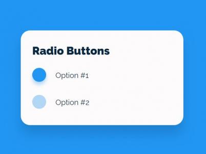 CSS设计卡片上单选按钮交互效果