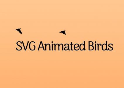 晴空万里SVG大雁掠过动画场景