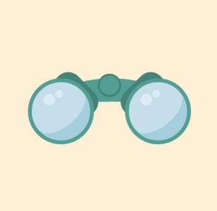 纯CSS3设计制作卡通望眼镜图像