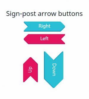 4种不同指向的CSS 3D箭头按钮