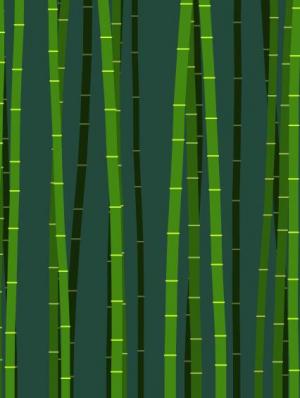 由p5.js绘制的上市竹图像摇摆效果