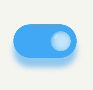 蓝色含阴影的Switch泡泡切换开关
