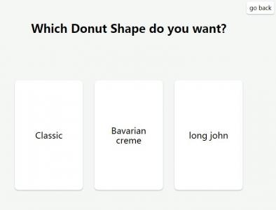 底部带有进度条的甜甜圈选项选择