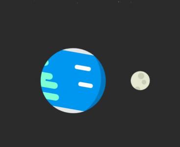 纯CSS动画模拟月球环绕地球公转