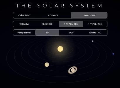 可自定义设置的3D太阳系公转动画