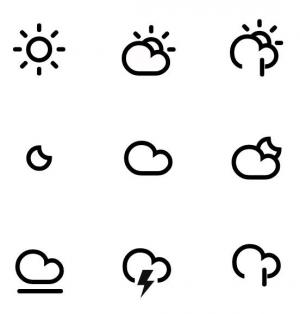 纯CSS简笔画绘制一组动画天气图标