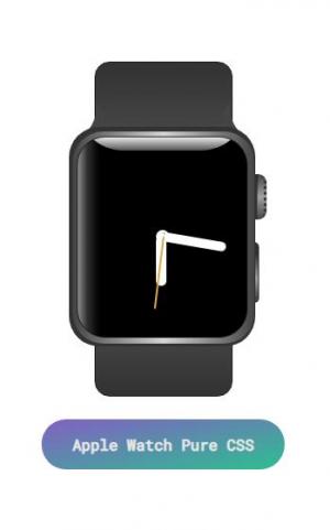 纯CSS精美设计Apple Watch手表