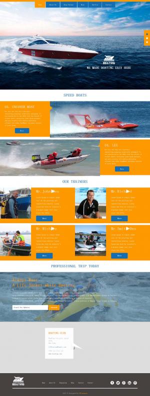 简洁大气划船旅游HTML5网站模板