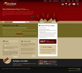 宽屏大气红色风格企业网站模板