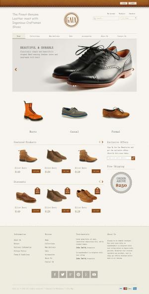 HTML5专卖店鞋子响应式商城模板