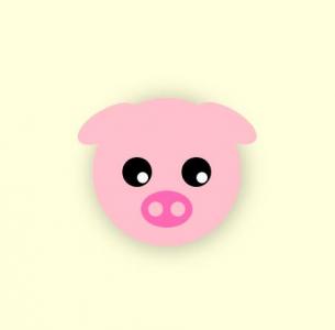 设计超可爱的粉色的CSS小猪画像