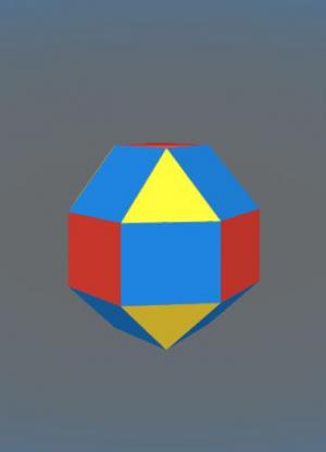 立方体菱形八面体和八面体变换