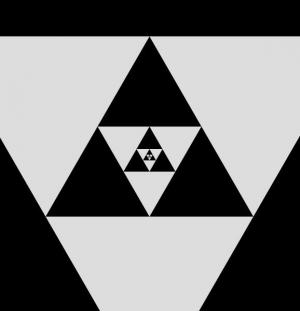无限放大等值三角形图案动画效果