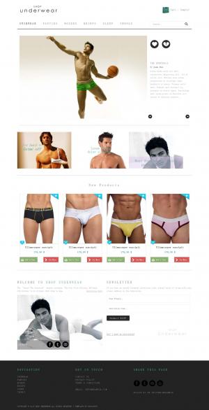 男生內褲服飾商品響應式網站模板