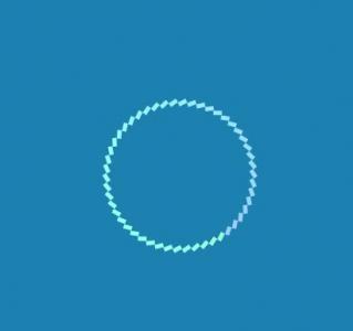 CSS白色圆环旋转缩放动画特效