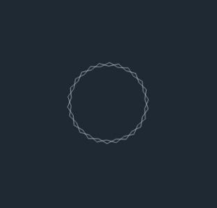 CSS SVG波浪线圈圆动画旋转效果