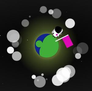 ReactJs带气泡效果的3D星球动画旋转