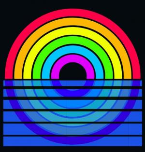 CSS简单模拟水下彩虹反射动画效果