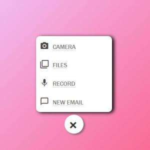 粉红色背景带发送按钮导航菜单概念