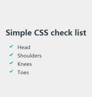 带有勾选状态图标简单的CSS无序列表