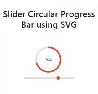 使用SVG滑块控制圆形进度条加载代码