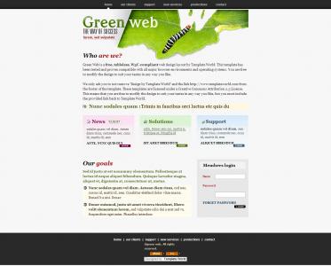 一套绿色环保型环保公司英文模板网站