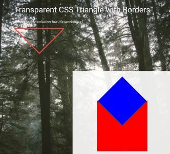 带边框的透明CSS三角形背景填充效果