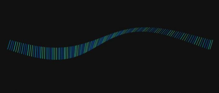 带TweenMax.js动画库的彩色线条波浪
