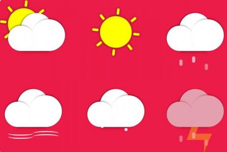 纯CSS代码制作6种简单动画天气图标